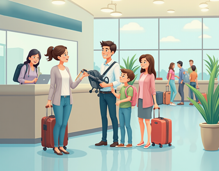 아이와 함께 여행 갈 때 필수! 기내반입 유모차 활용법