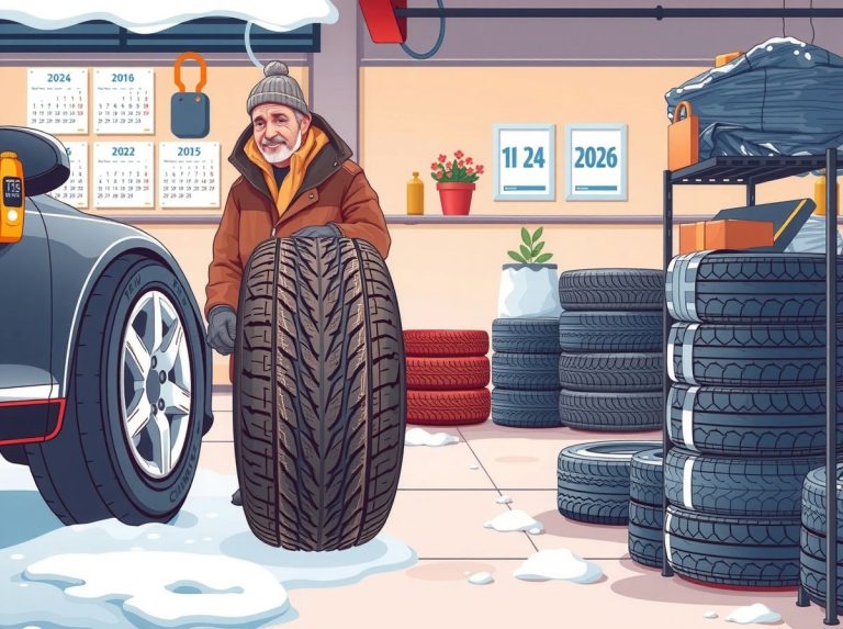 스노우타이어 수명 판단, 제조연도와 트레드 깊이로 정확히 알아보기